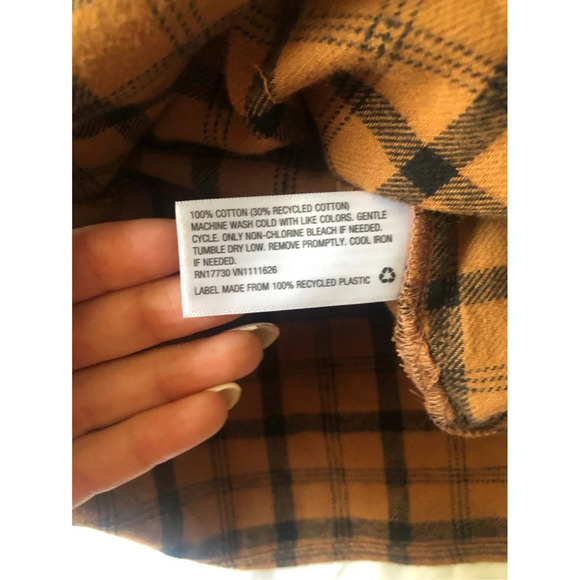 Isabel maternity Women’s brushed flannel maternity shirt top Plaid S NWT! - Picture 6 of 6